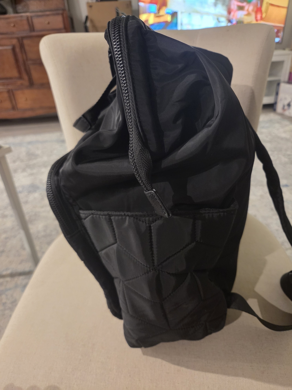 Steve Madden Black Quilted Backpack - Picture 2 of 8